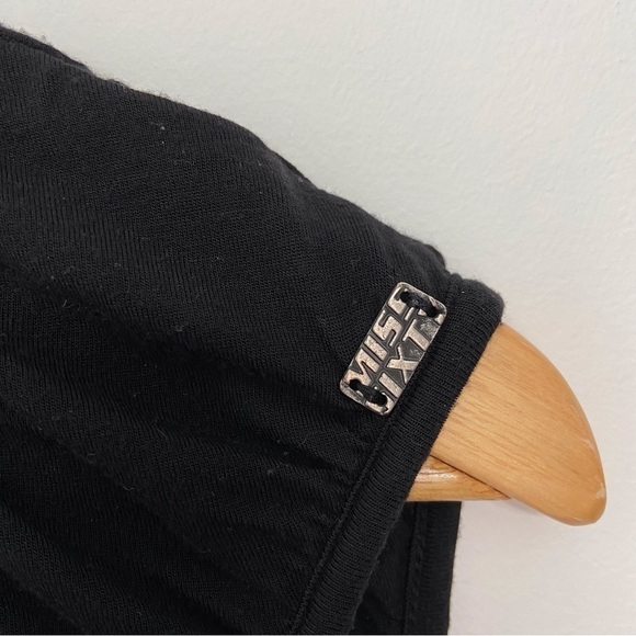 MISS sixty black jersey top sleeveless woven elastic waist small round neck - Picture 2 of 10